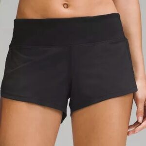 Lululemon speed up shorts, 2.5" low rise, 6.